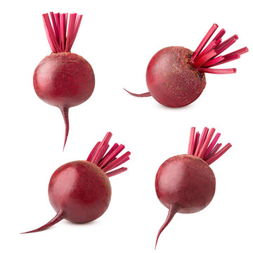 beetroot isolated on white background, clipping path, full depth of field
