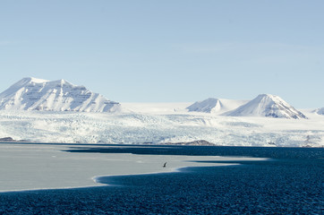 Glacier Nordenskiöldbreen, Pyramiden, archipel du Spitzberg, Svalbard