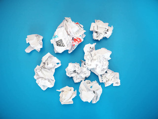 Crumpled Paper Receipt 