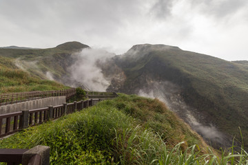 Fumaroles mountain at Xiaoyoukeng in Yangmingshan, Taiwan © 1989STUDIO