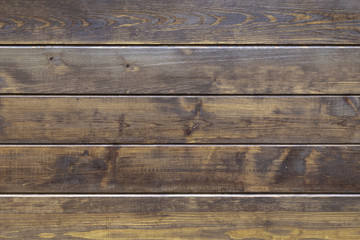 Wooden wall of lacquered horizontal planks, background
