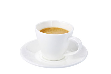 espresso coffee isolated on white