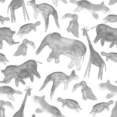 Animals abstract seamless background