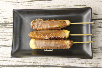 Brochette yakitori boeuf fromage