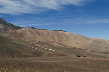 mountain roads in the Andes mountain range