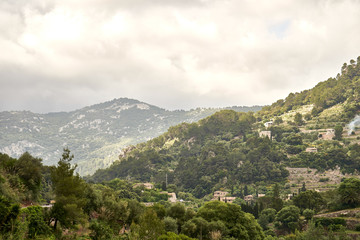 Fototapeta na wymiar Mallorca Valdemossa landscape with mist