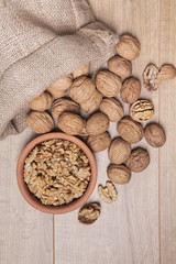 üstten görünüm cevizler