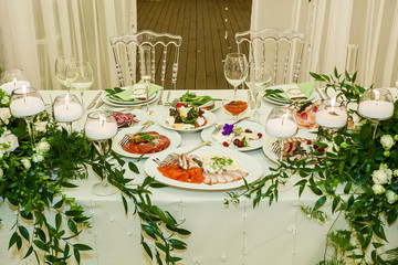 food on the festive table