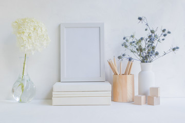Home interior with decor elements