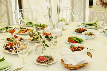 food on the festive table