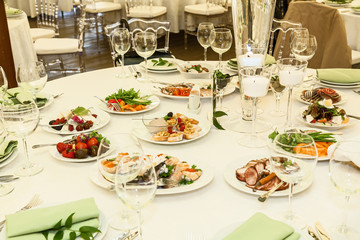 food on the festive table