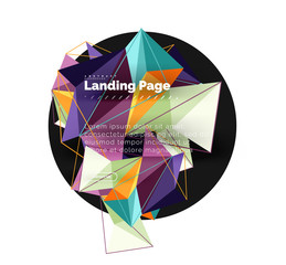 Polygonal geometric design, abstract shape made of triangles, trendy background