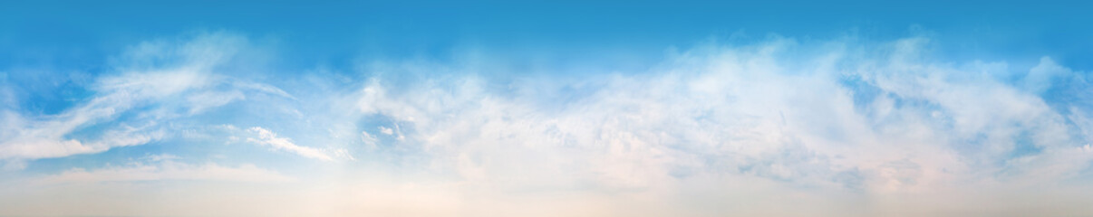 Blue sky with thick clouds before sunset