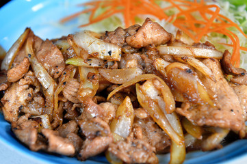 japanese ginger pork fried.