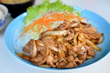 japanese ginger pork fried.