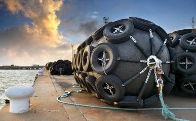 The big ship protection rubber float buoy