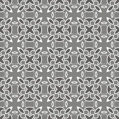 Grey seamless pattern. Fabric print. Seamless background, mosaic ornament, ethnic style. 