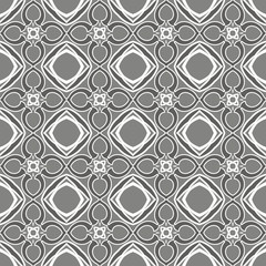 Grey seamless pattern. Fabric print. Seamless background, mosaic ornament, ethnic style. 