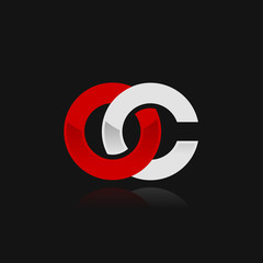 OC initial logo template vector