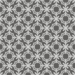 Grey seamless pattern. Fabric print. Seamless background, mosaic ornament, ethnic style. 