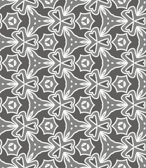 Fototapeta na wymiar Grey seamless pattern. Fabric print. Seamless background, mosaic ornament, ethnic style. 