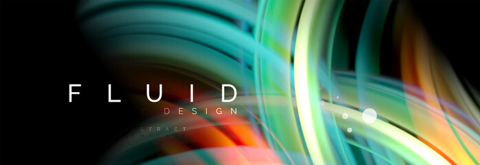 Flowing glowing color motion concept, trendy abstract layout template for business or technology presentation or web brochure cover, wallpaper