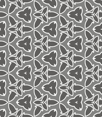 Grey seamless pattern. Fabric print. Seamless background, mosaic ornament, ethnic style. 