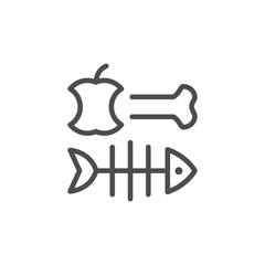 Organic waste line icon