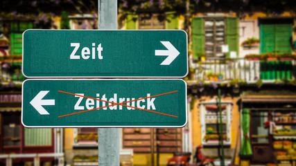 Obraz premium Schild 350 - Zeit