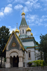 Fototapeta na wymiar Russian church in Sofia, Bulgaria.