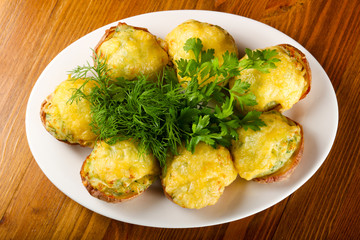 Baked potato with cheese