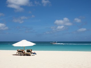 Relaxing on Eagle Beach, Aruba