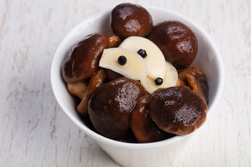 Tasty pickled mushrooms