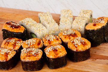 Traditional sushi set