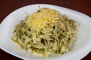 Pasta with pesto