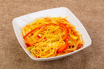 Wook noodle with vegetables