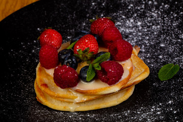 Pancakes with berries