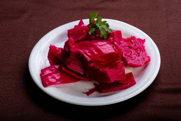Pickled red cabbage