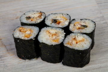Japanese roll with eel