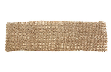piece of cloth burlap on white background
