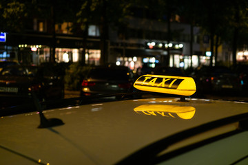 Taxi - glowing sign