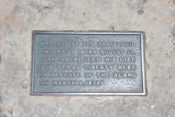Historic marker of David Crockett