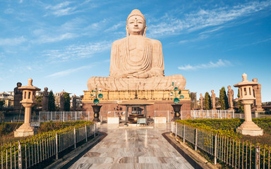Fototapeta na wymiar Big statue of Buddha, Bodh Gaya, India