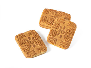Cookies with embossed pattern
