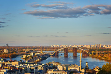Fototapeta na wymiar View of Dnieper river in Kiev