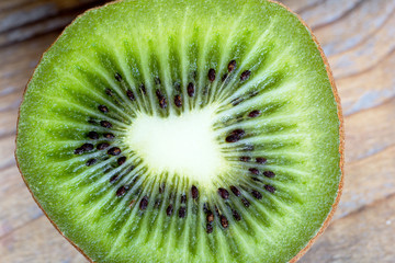 Half kiwi close up