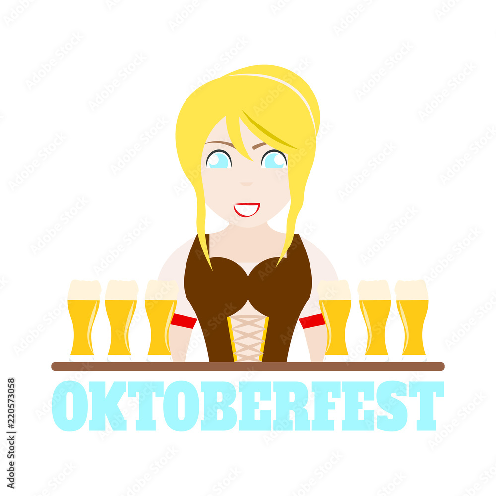 Wall mural Oktoberfest party Background