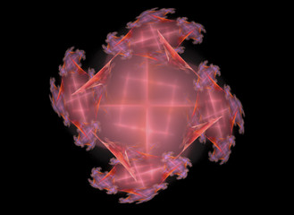 Imagem de um fractal colorido e misterioso