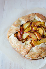 Galette with nectarines