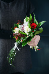 nice bouquet in the hands